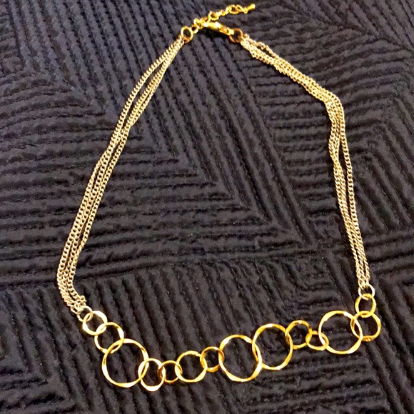 Gold and silver tone bubble necklace